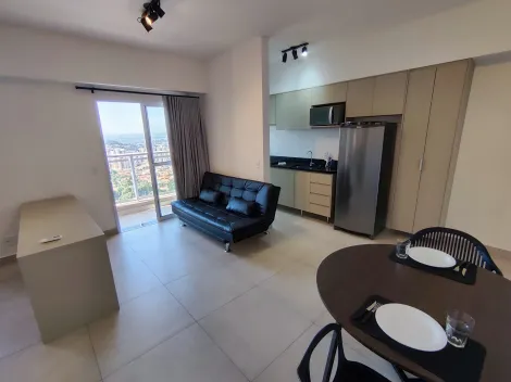 Apartamento Studio Mobiliado Andar Alto Face Sombra com dormitório suíte conjugado sala, ar condicionado, wc suíte